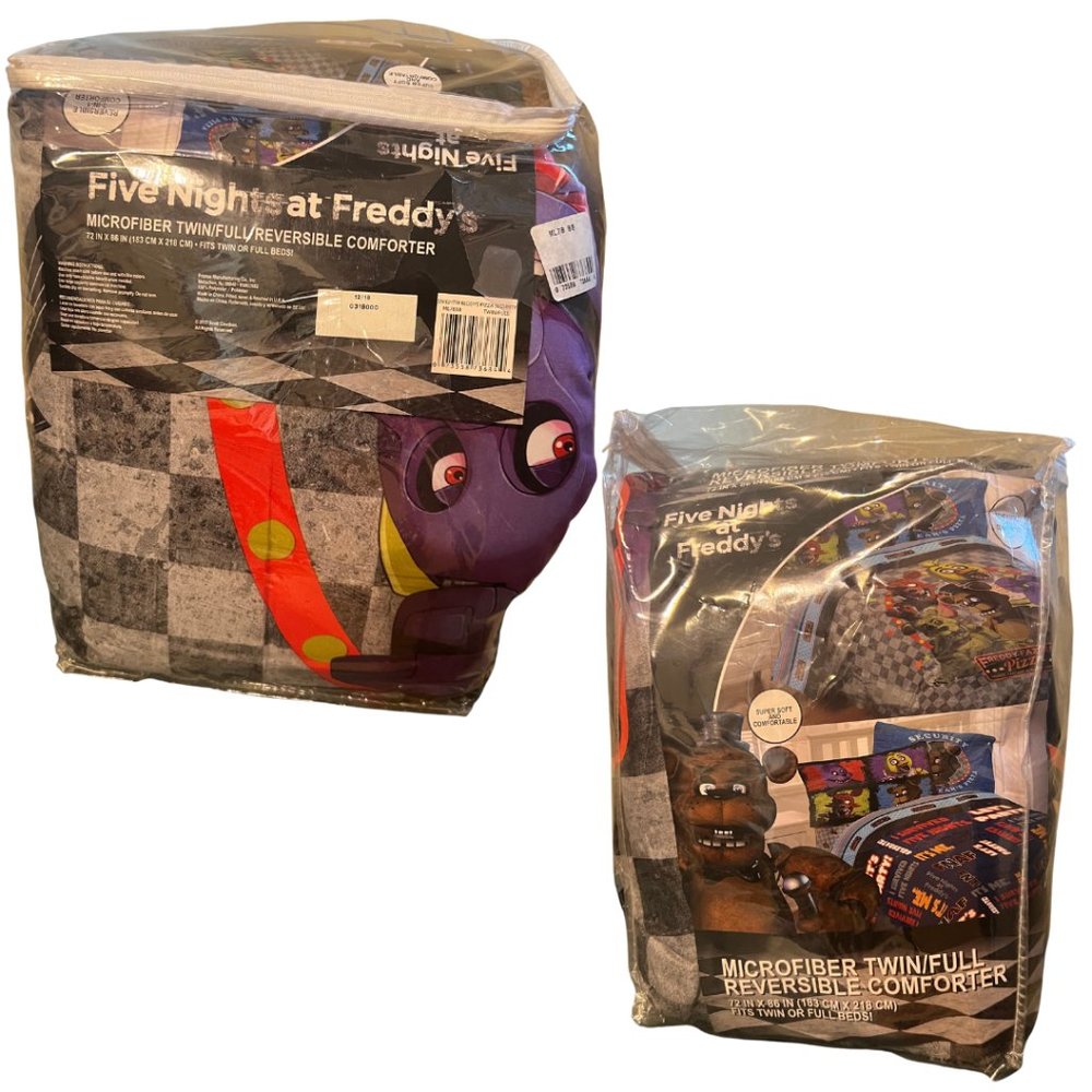 Five Nights At Freddie's Twin/Full Reversible Comforter NWT